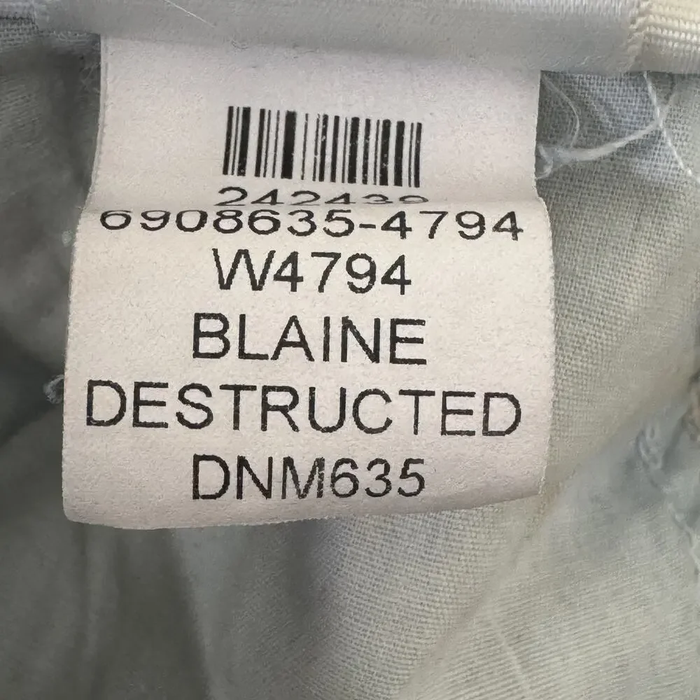 Paige Jeans Womens 27 Colette Crop Flare Blaine Destructed Distressed Raw Hem